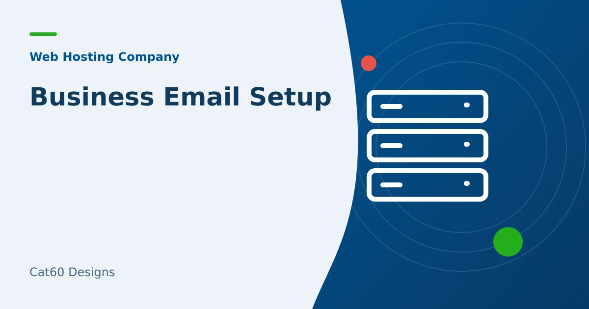 A business email setup map connecting domain DNS records to an email provider.
