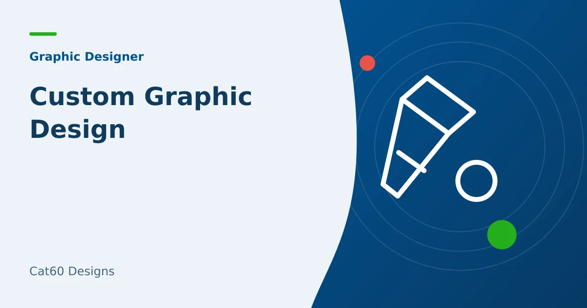 A custom graphic design brief beside tailored artwork prepared for its intended use.