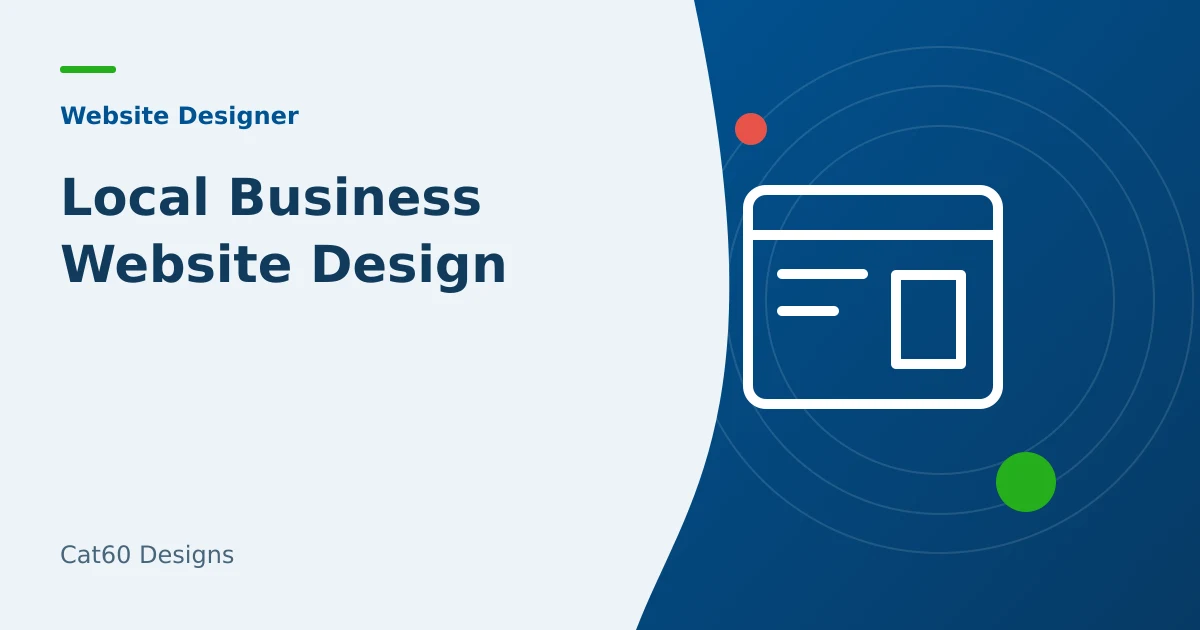 A local business website layout with service details and a clear contact route.