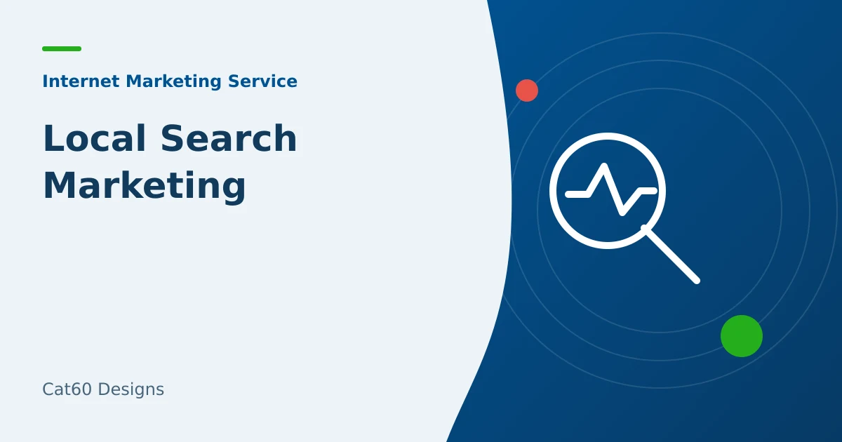 A local marketing plan connecting a business profile, website, and customer inquiry.